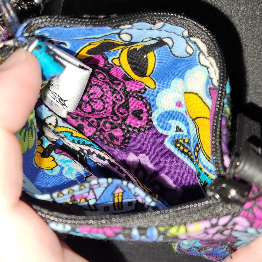 Vera Bradley Mickey's Floral Celebration Castle Zip ID Case w/ Breakaway Lanyard - Picture 4 of 9